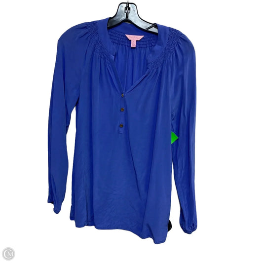 Top Long Sleeve Designer By Lilly Pulitzer In Blue, Size: S