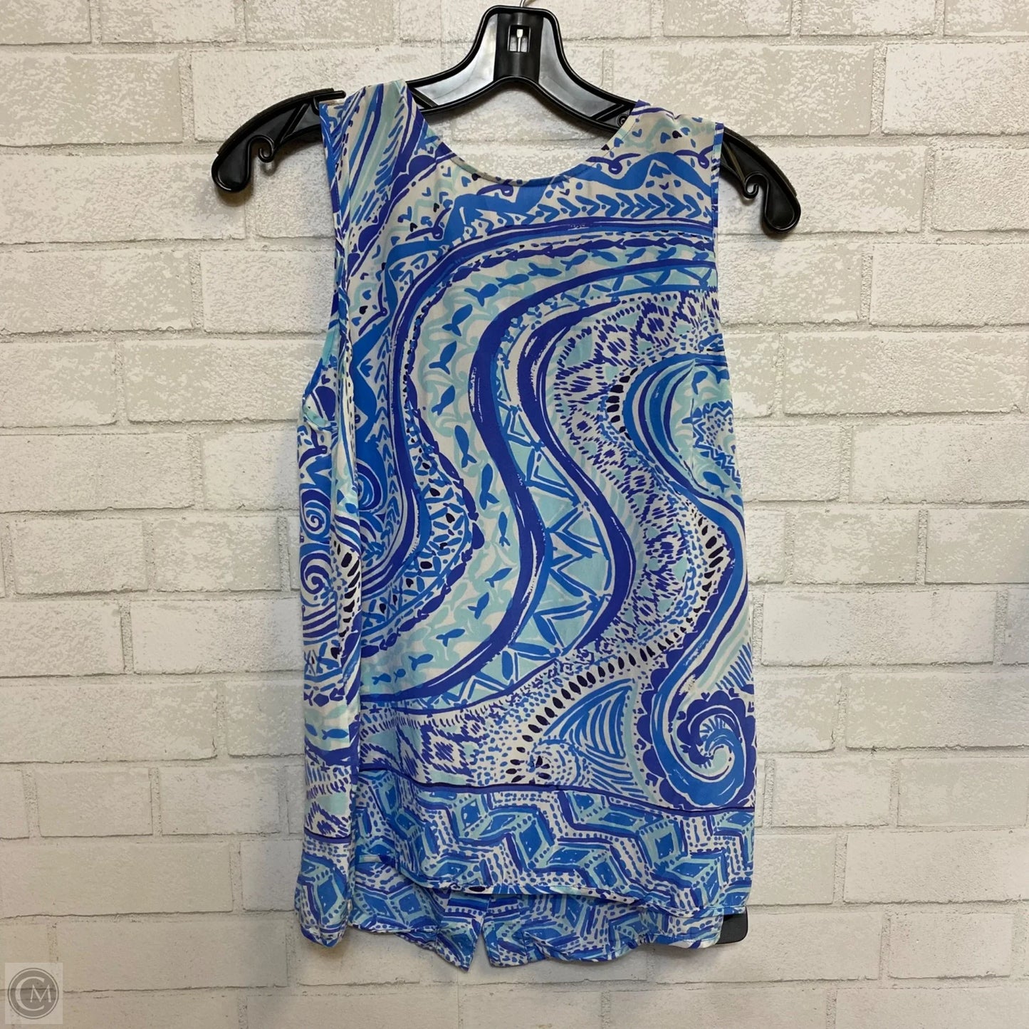 Top Sleeveless Designer By Lilly Pulitzer In Blue, Size: M