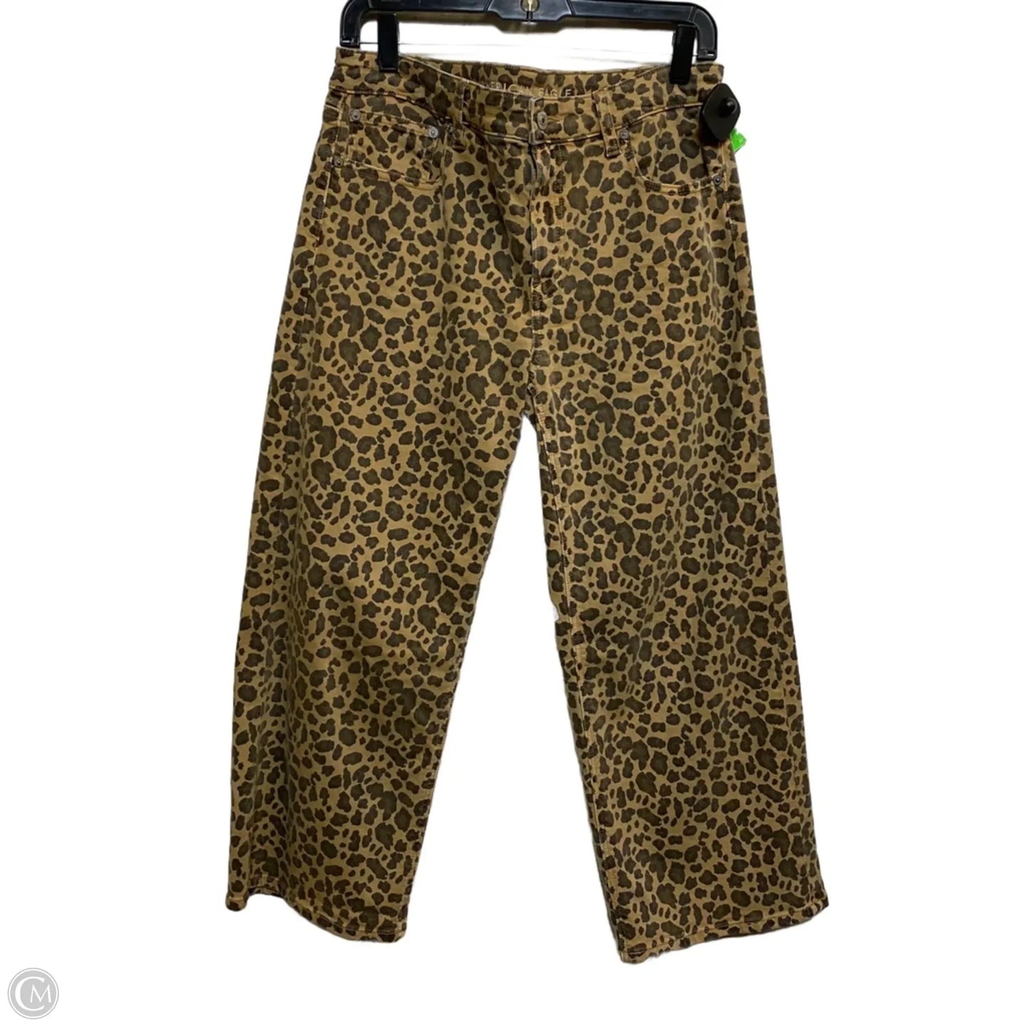 Jeans Cropped By American Eagle In Animal Print, Size: 8