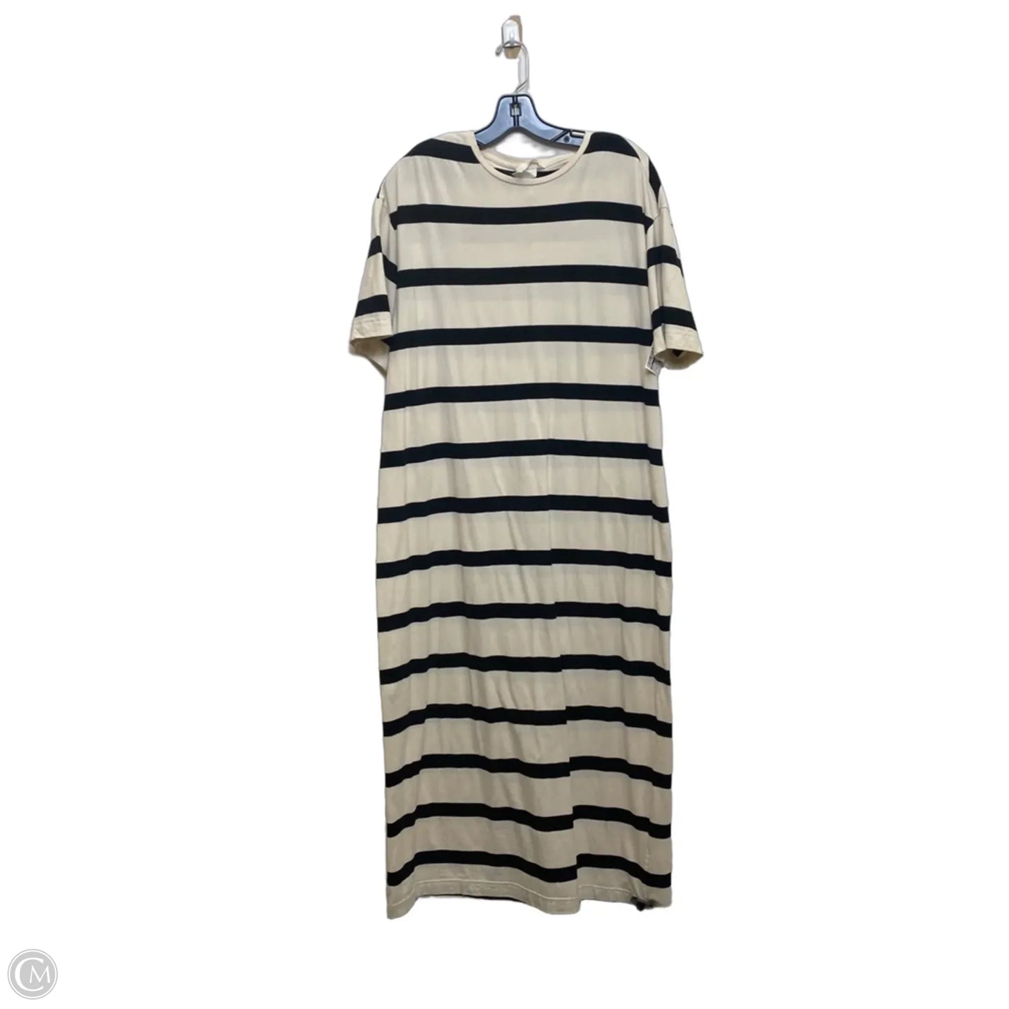 Dress Casual Midi By H&m In Black & Cream, Size: Xl