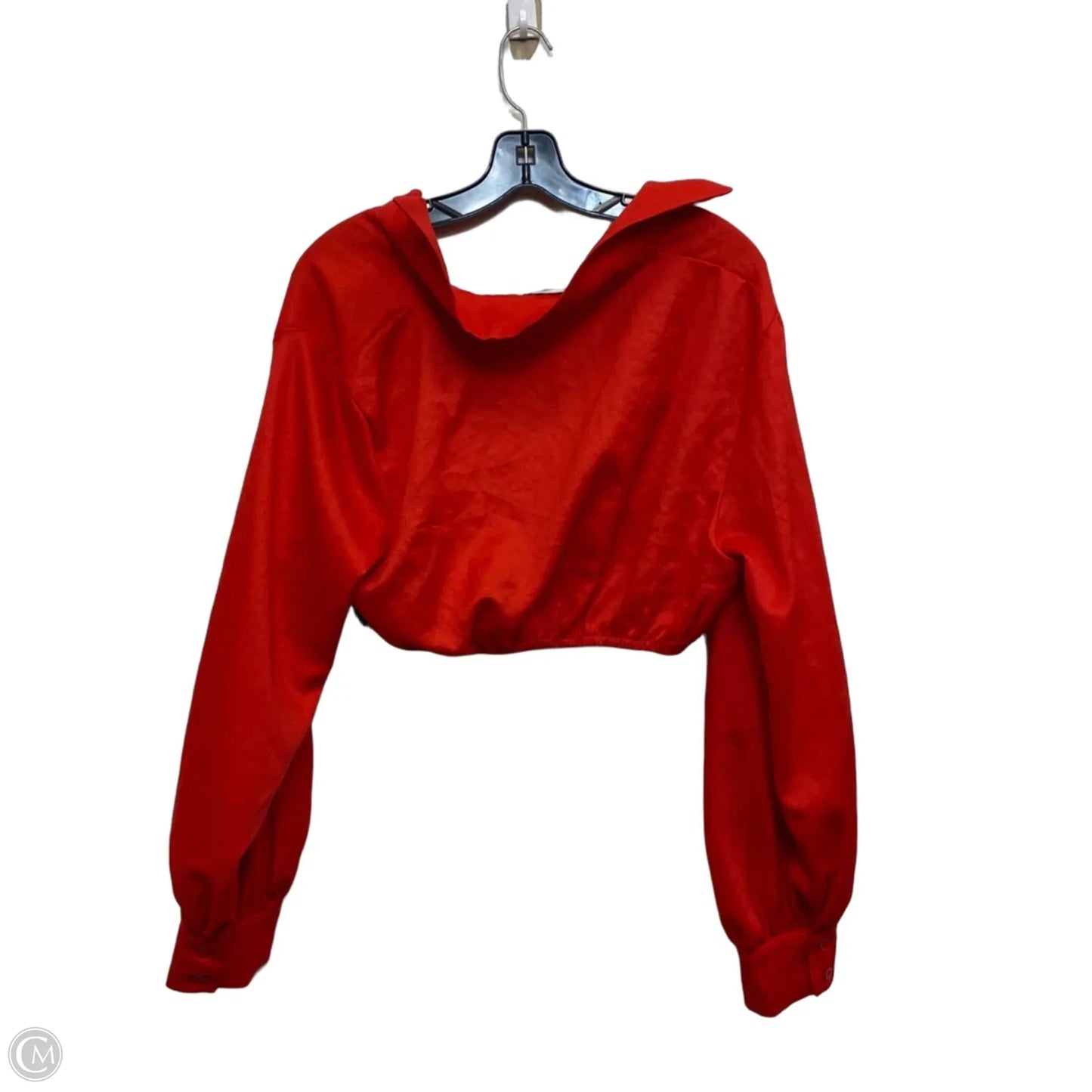 Top Long Sleeve By Shein In Red, Size: L