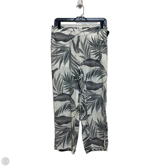 Pants Linen By Tahari In Black & White, Size: M