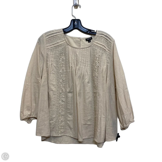 Top Long Sleeve By Torrid In Beige, Size: L