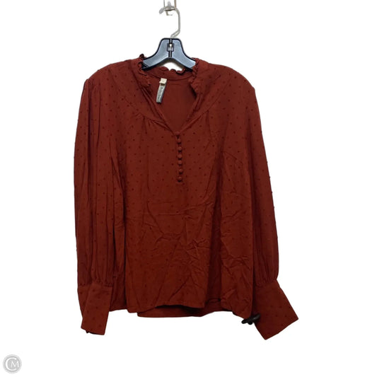 Top Long Sleeve By Torrid In Orange, Size: L