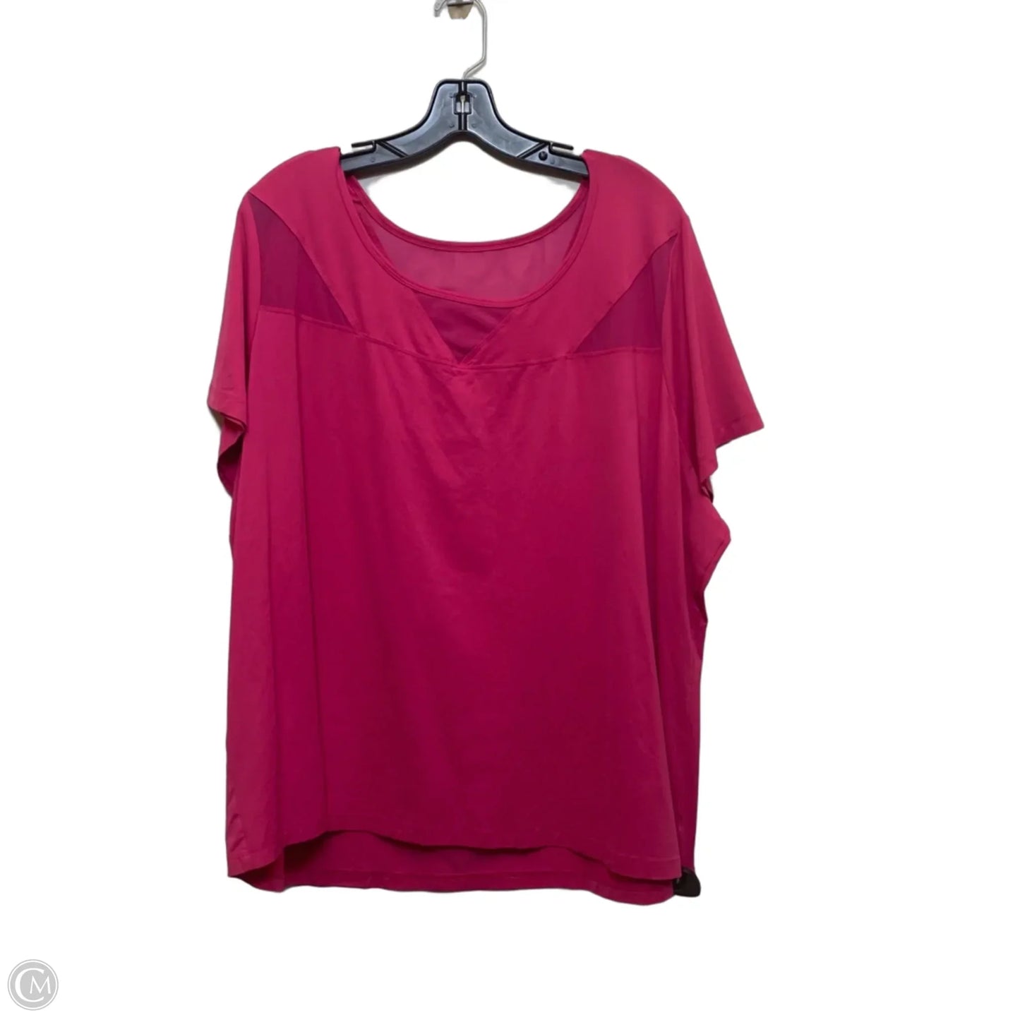 Athletic Top Short Sleeve By Livi Active In Pink, Size: 4x
