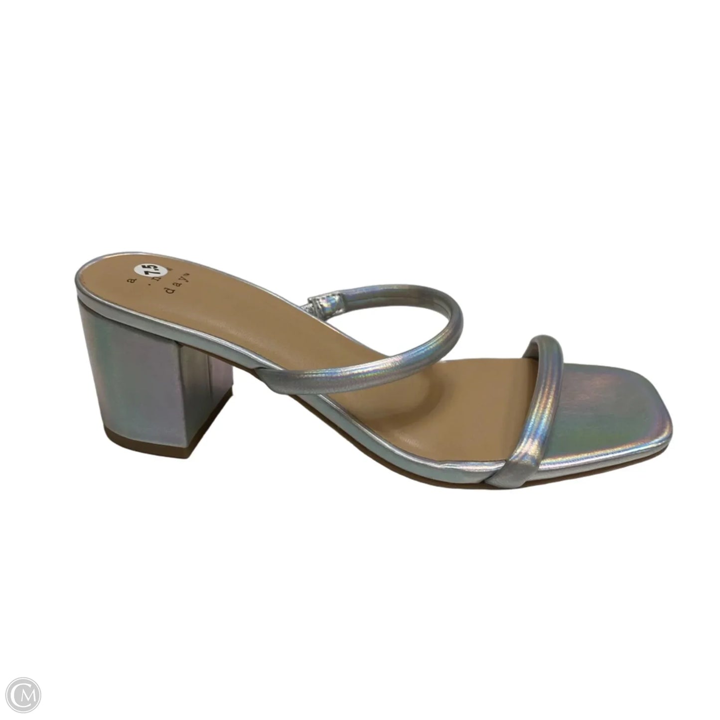 Sandals Heels Block By A New Day In Silver, Size: 7.5