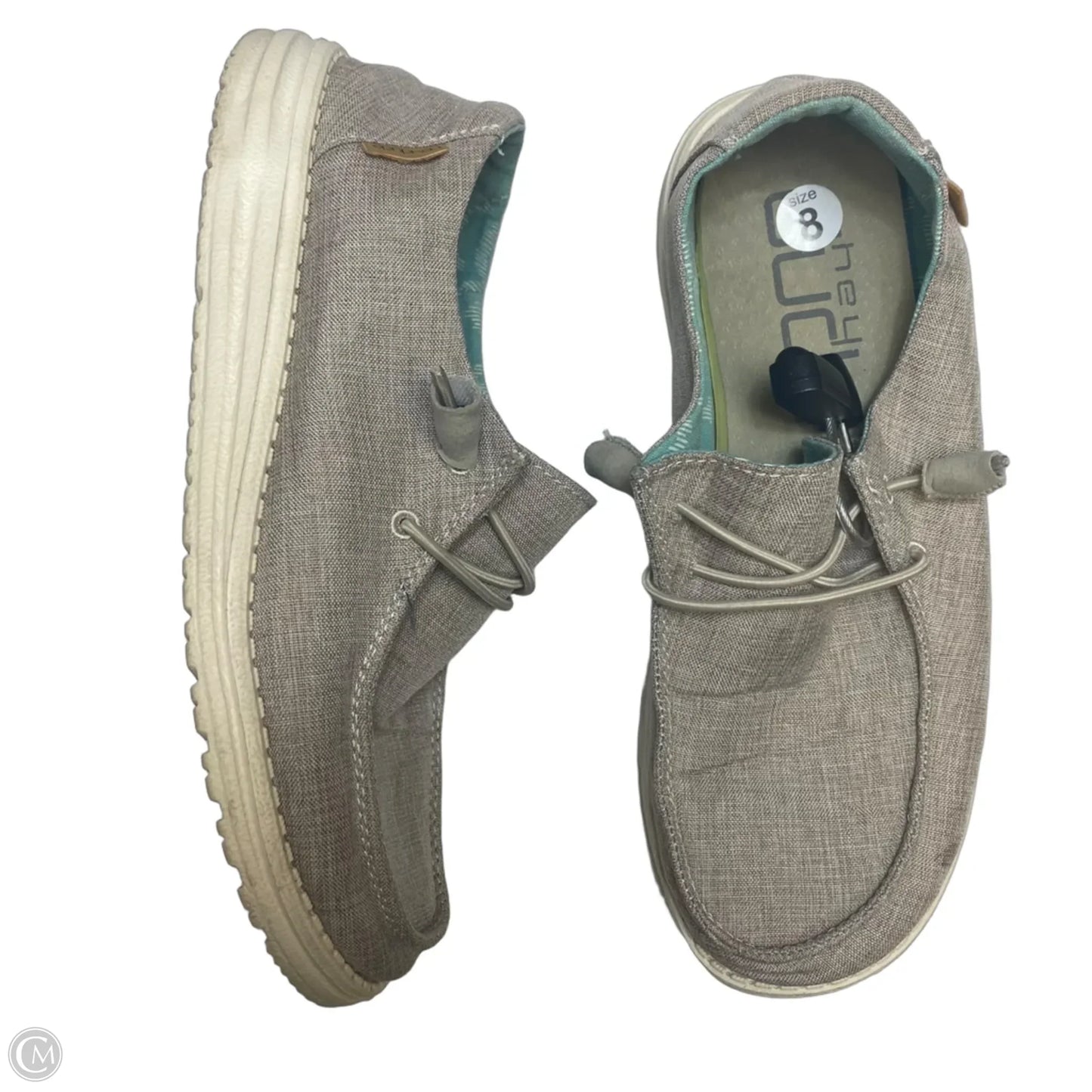 Shoes Flats By Hey Dude In Grey, Size: 8