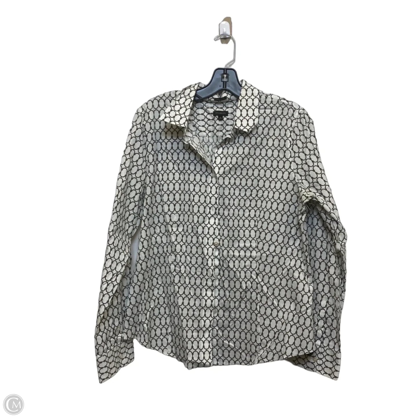 Top Long Sleeve By Talbots In Cream, Size: L