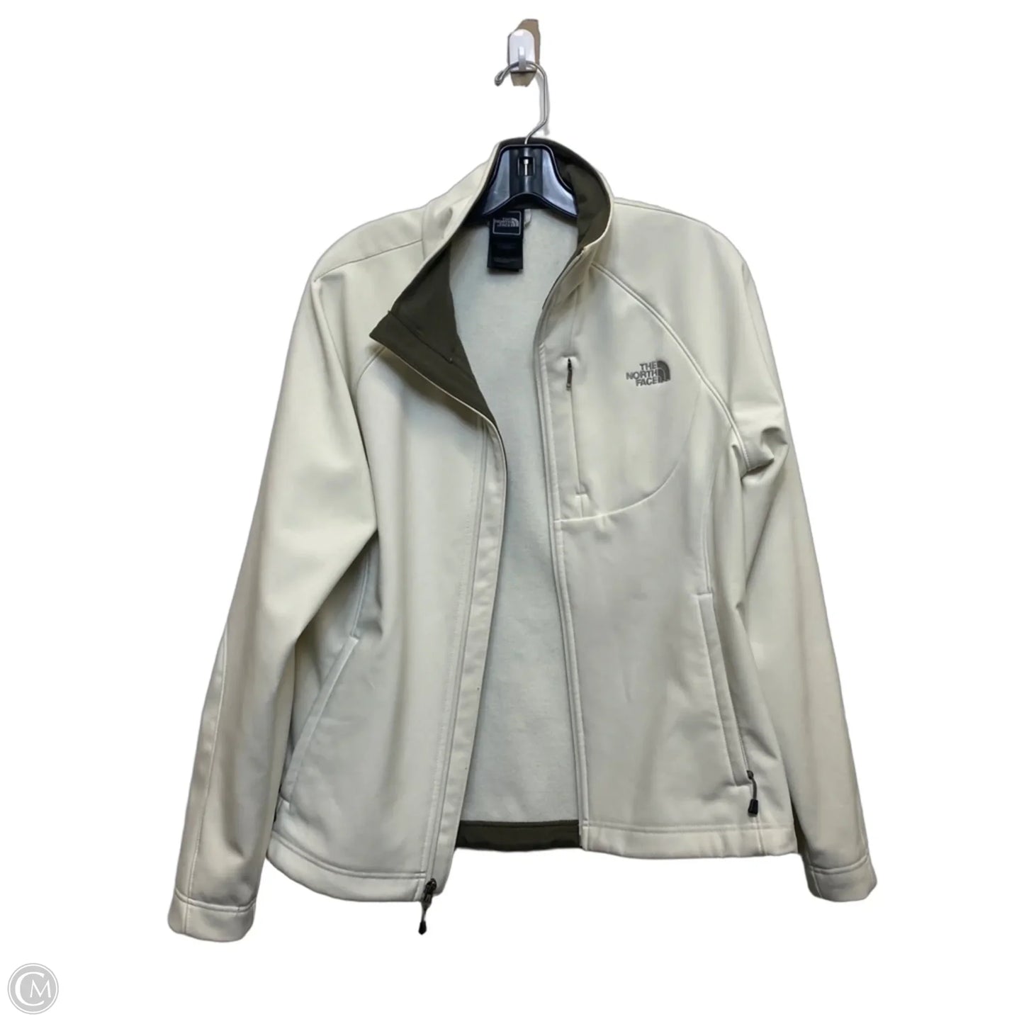 Athletic Jacket By The North Face In Cream, Size: L