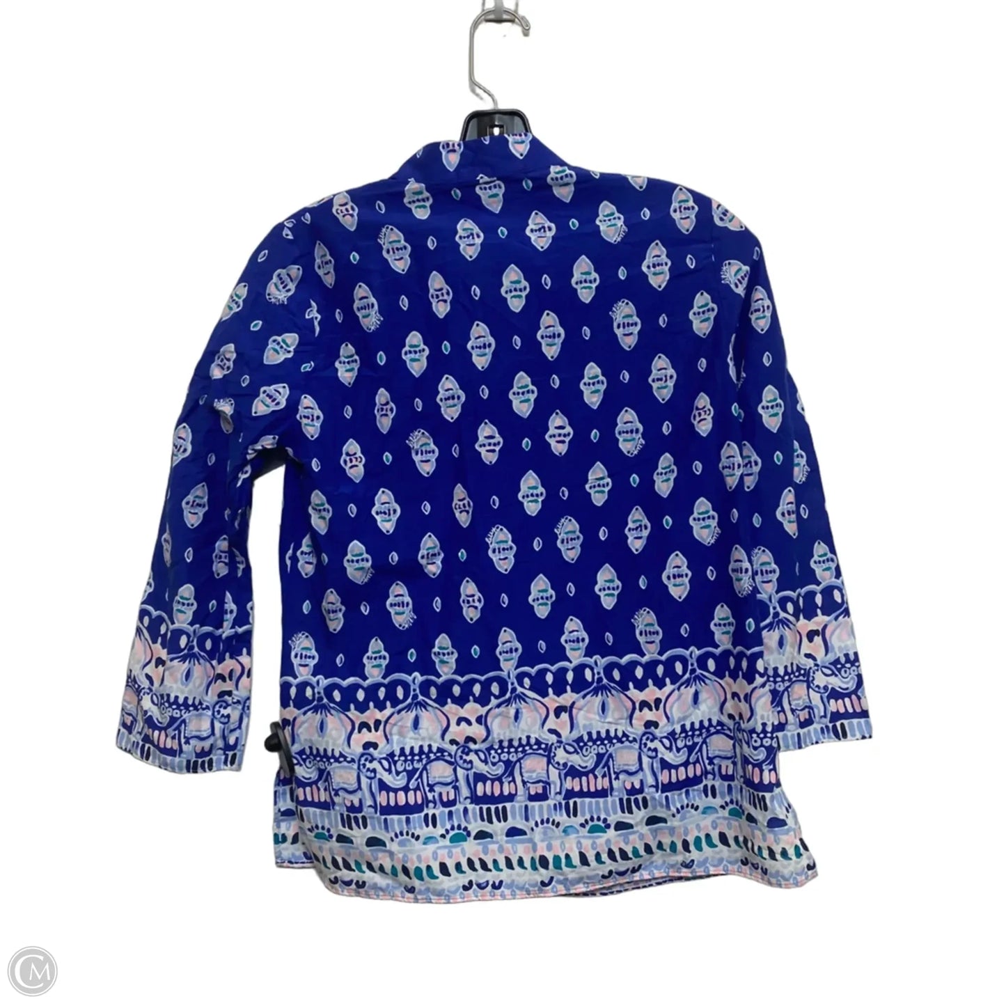 Top Long Sleeve Designer By Lilly Pulitzer In Blue, Size: Xxs