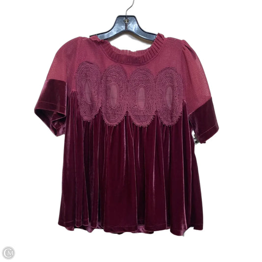 Top Short Sleeve By Fate In Purple, Size: S