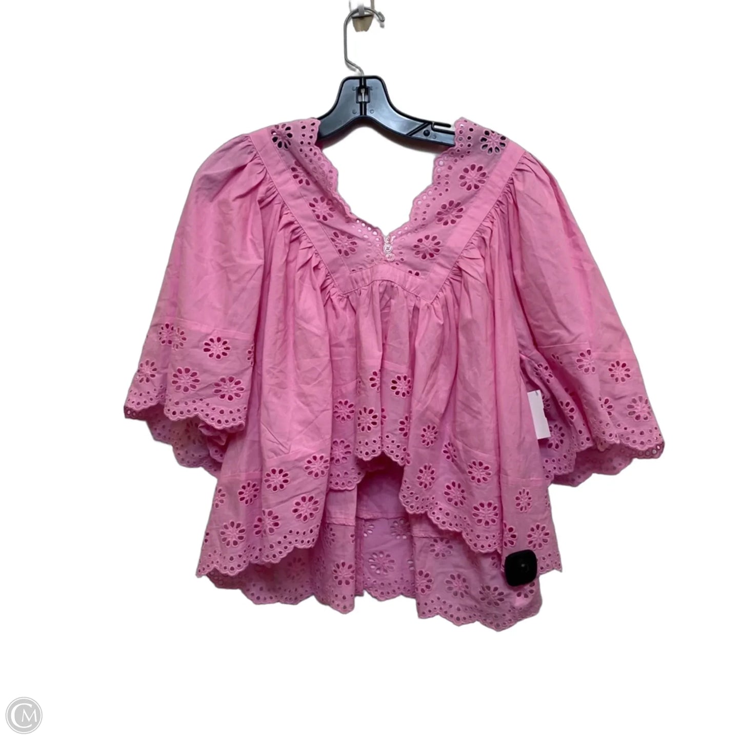 Top Short Sleeve By Hyfve In Pink, Size: S