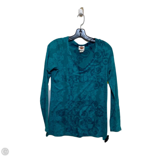 Top Long Sleeve By Harley Davidson In Blue, Size: L