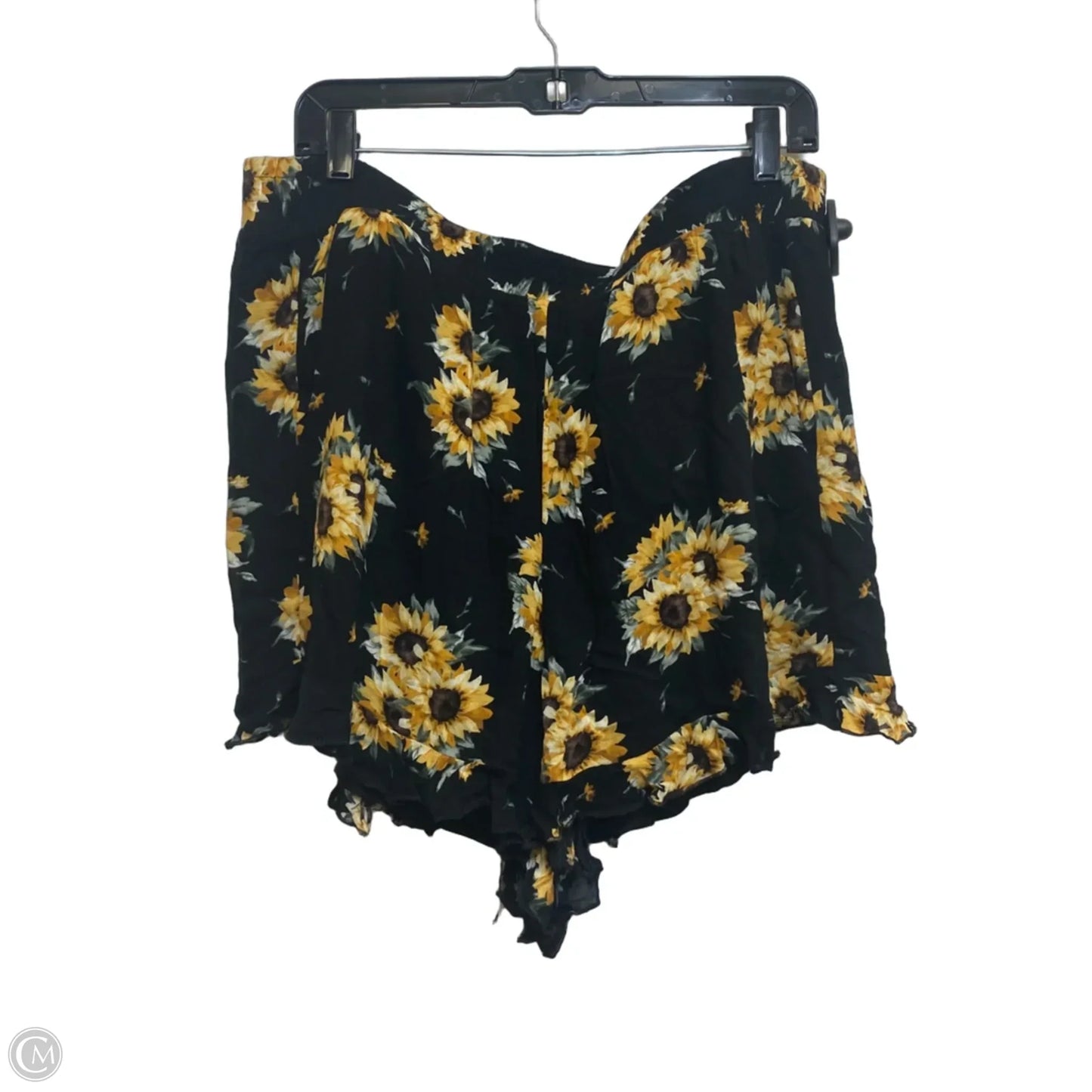 Shorts By Torrid In Black & Yellow, Size: 1x