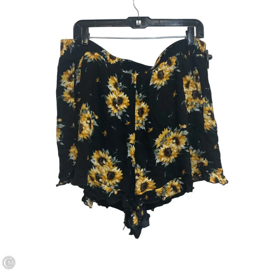 Shorts By Torrid In Black & Yellow, Size: 1x