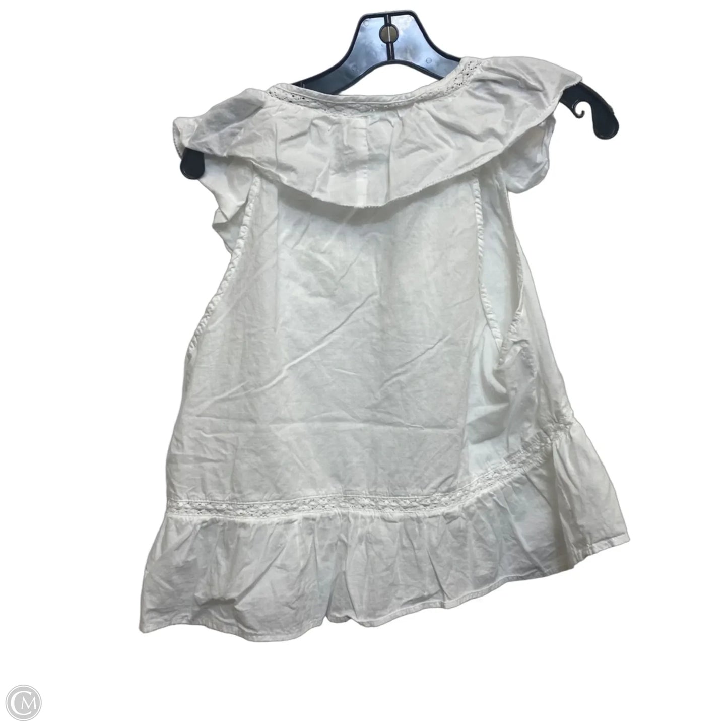 Top Sleeveless By Divided In White, Size: L