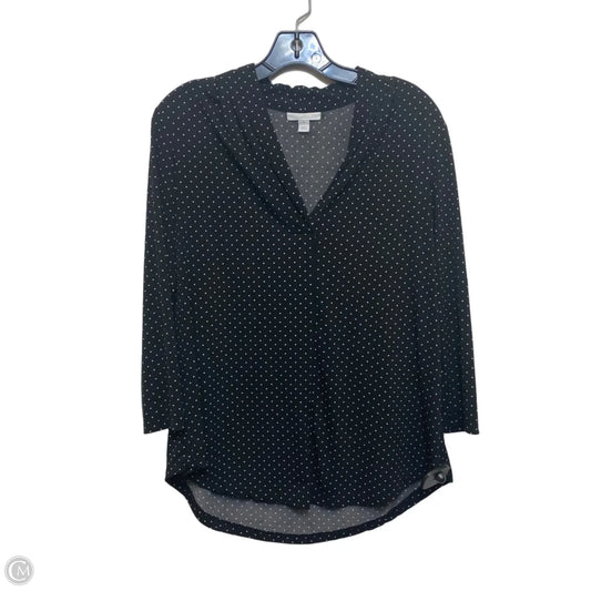 Top 3/4 Sleeve By Charter Club In Black, Size: M