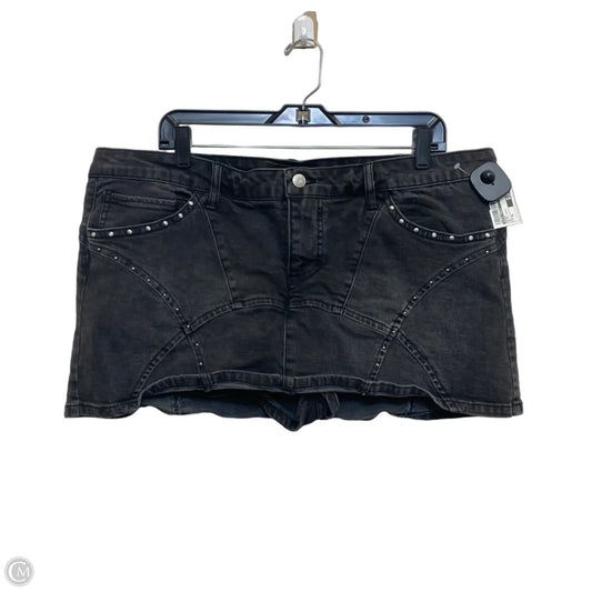 Skort By Wild Fable In Black Denim, Size: Xl