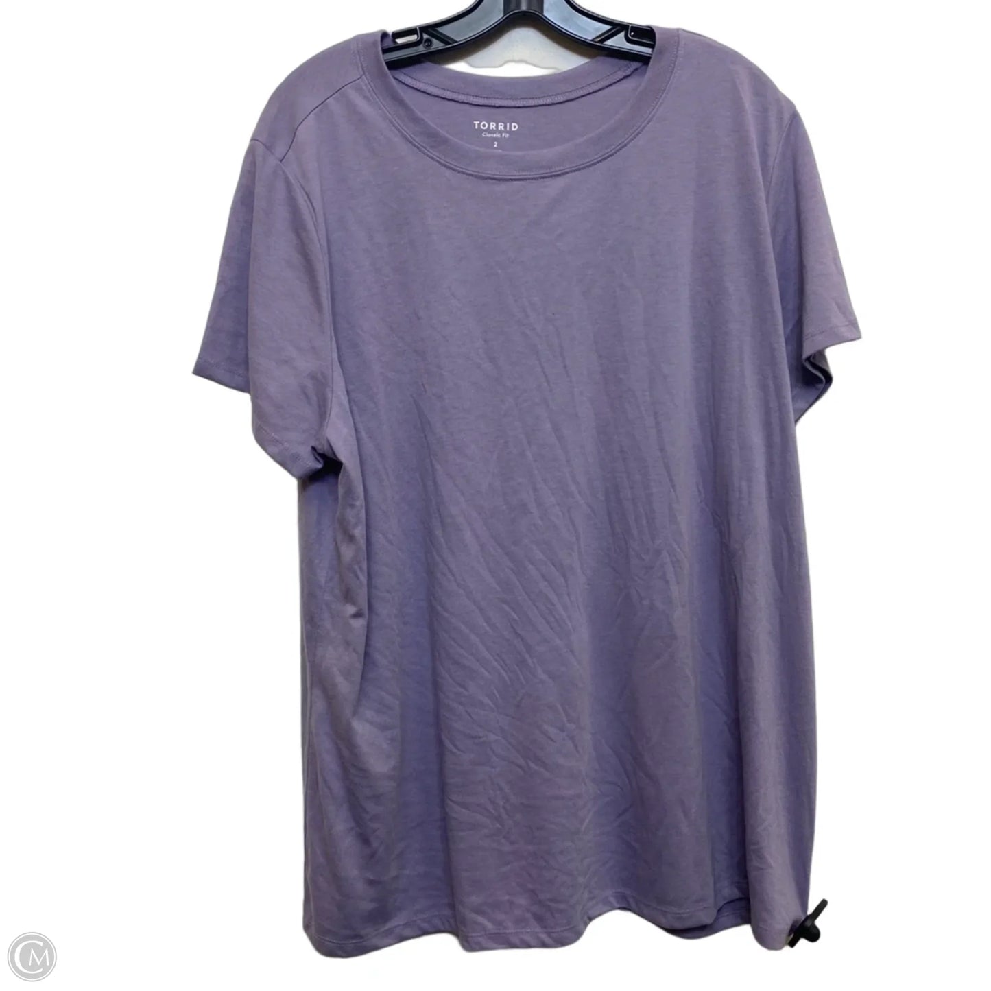 Top Short Sleeve Basic By Torrid In Purple, Size: 2x
