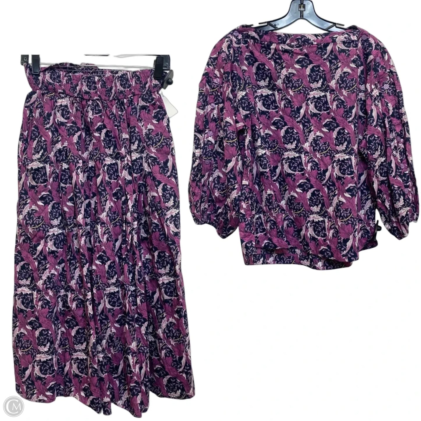 Skirt Set 2pc By BURU In Purple, Size: S