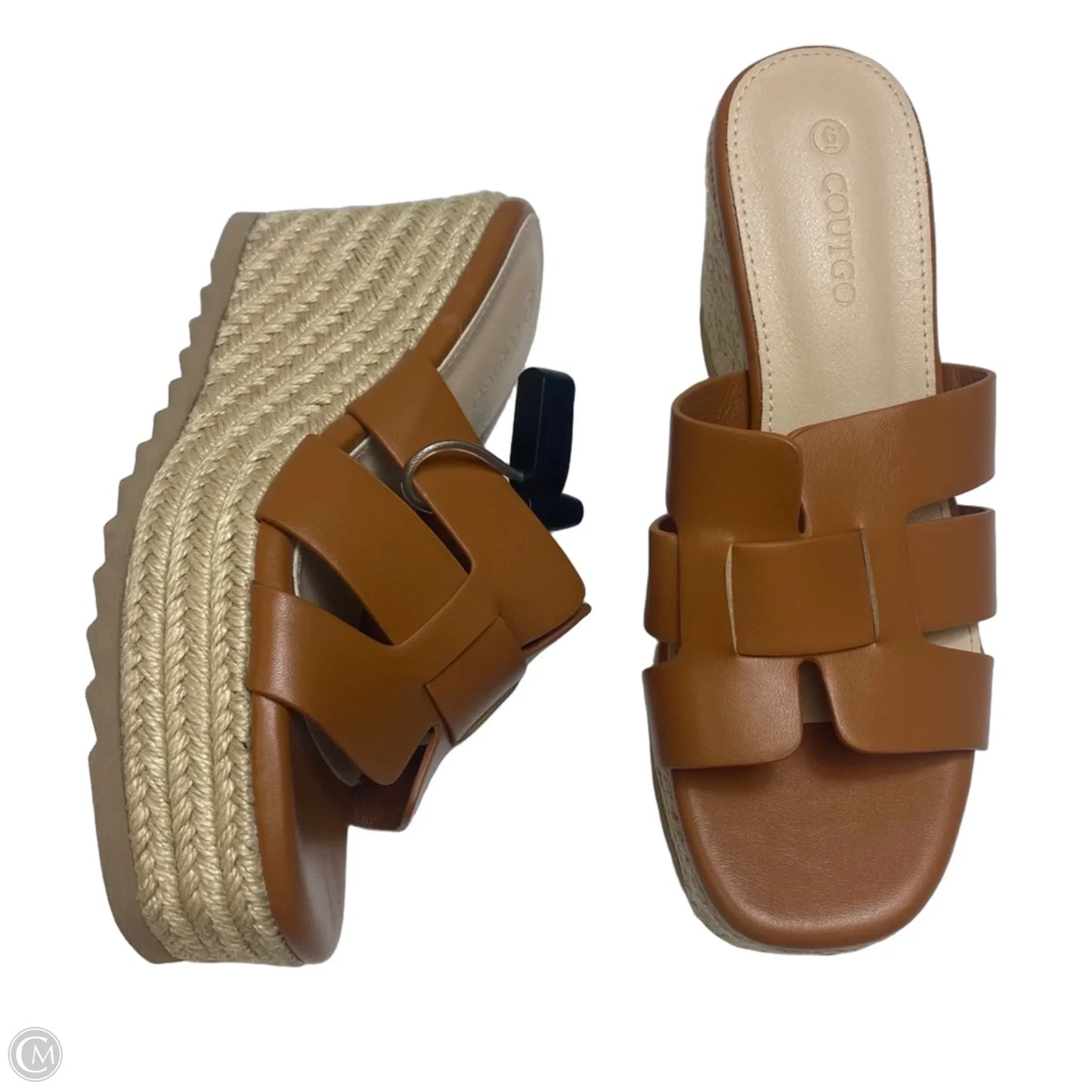 Sandals Heels Wedge By Coutgo In Brown, Size: 6