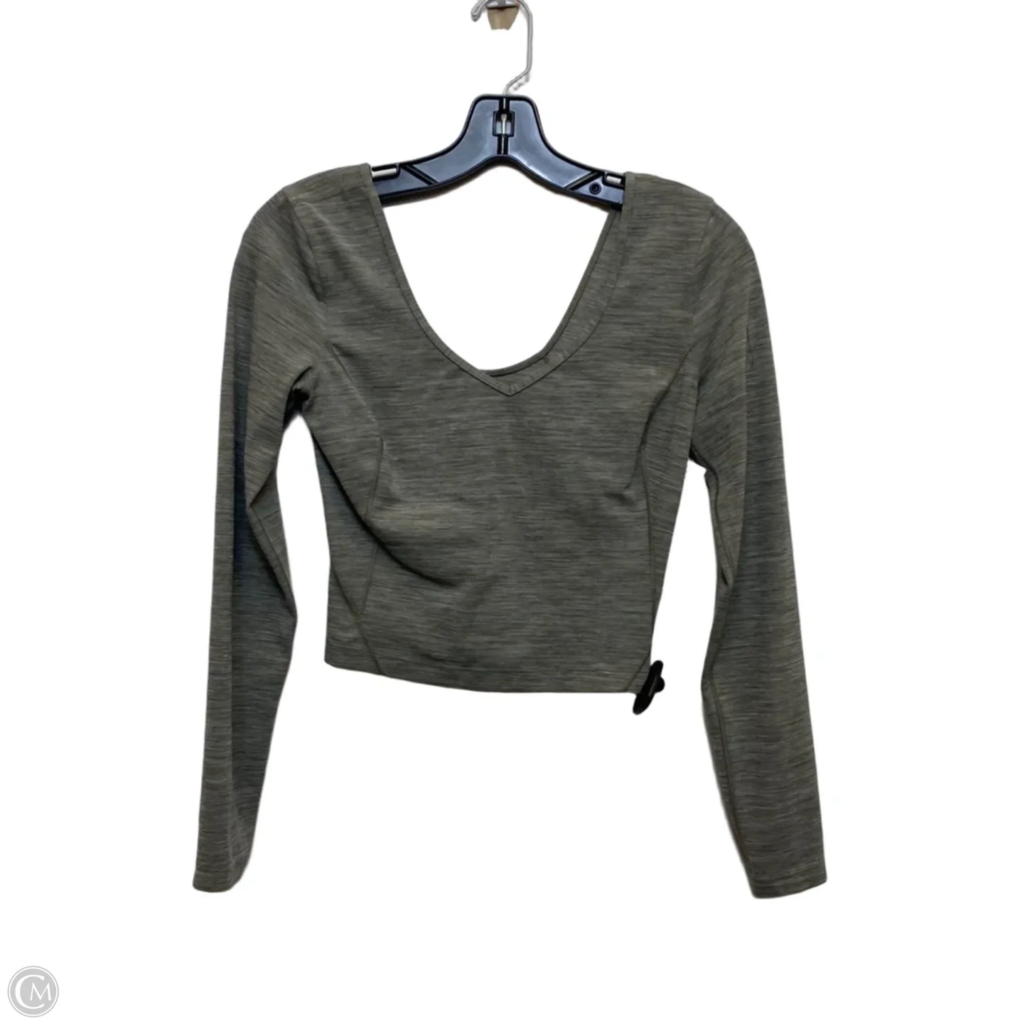 Athletic Top Long Sleeve Crewneck Designer By Lululemon In Green, Size: S