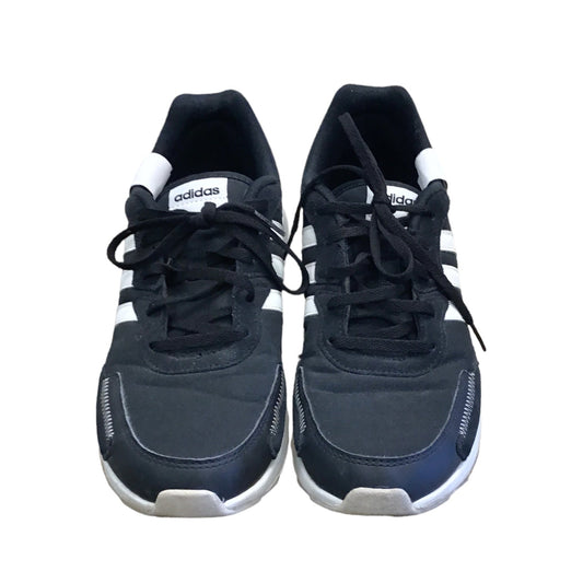 Black White Shoes Athletic Adidas, Size 9.5