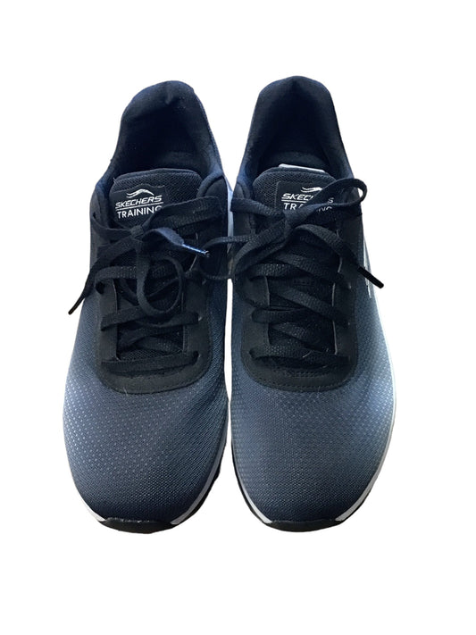 Black & Blue Shoes Athletic Skechers, Size 8