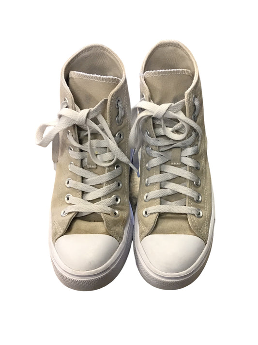 Beige Shoes Sneakers Platform Converse, Size 6