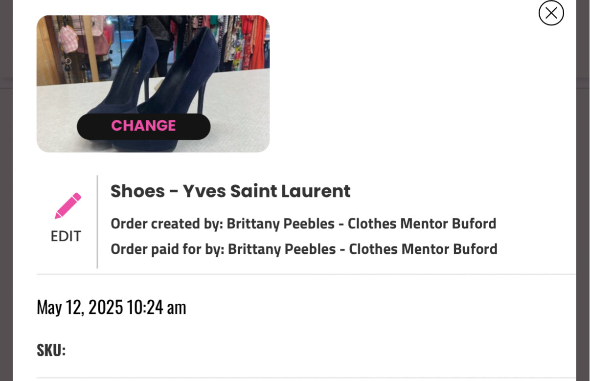 Shoes Luxury Designer By Yves Saint Laurent In Navy, Size: 10.5