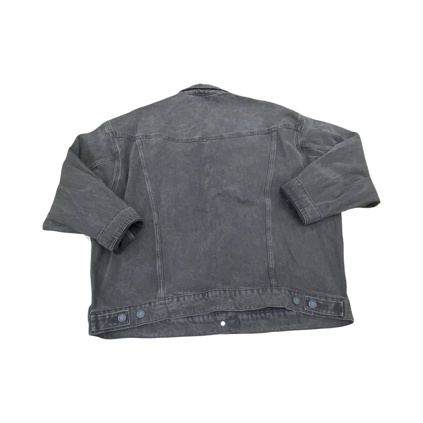 Jacket Denim By Wrangler In Black Denim, Size:M