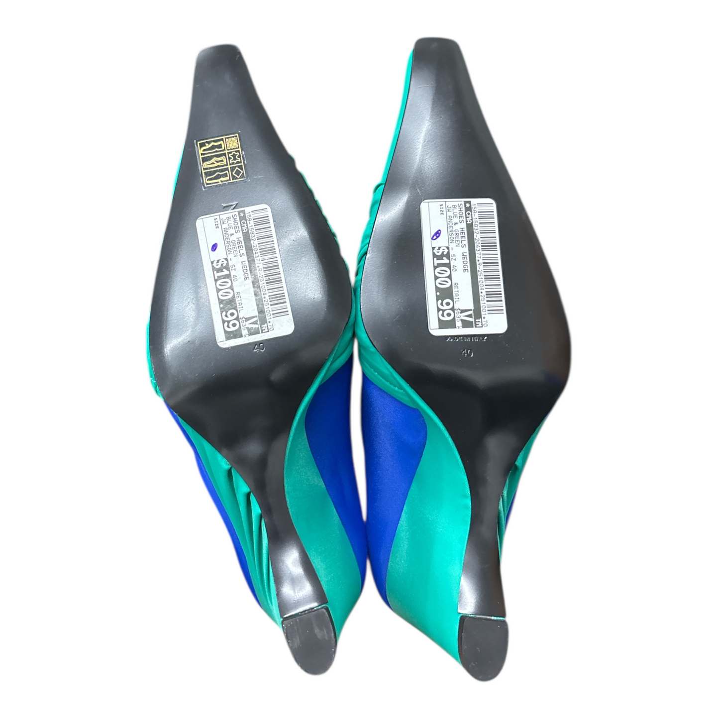 WRAP WEDGE PUMP Shoes Heels Wedge By JW ANDERSON In Blue & Green