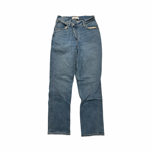 Jeans Straight By Abercrombie And Fitch In Blue Denim, Size:2P