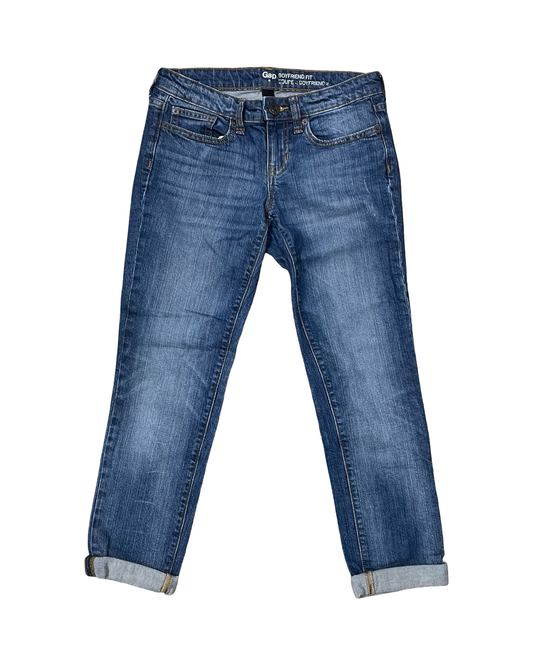Jeans Cropped By Gap In Blue Denim, Size:0