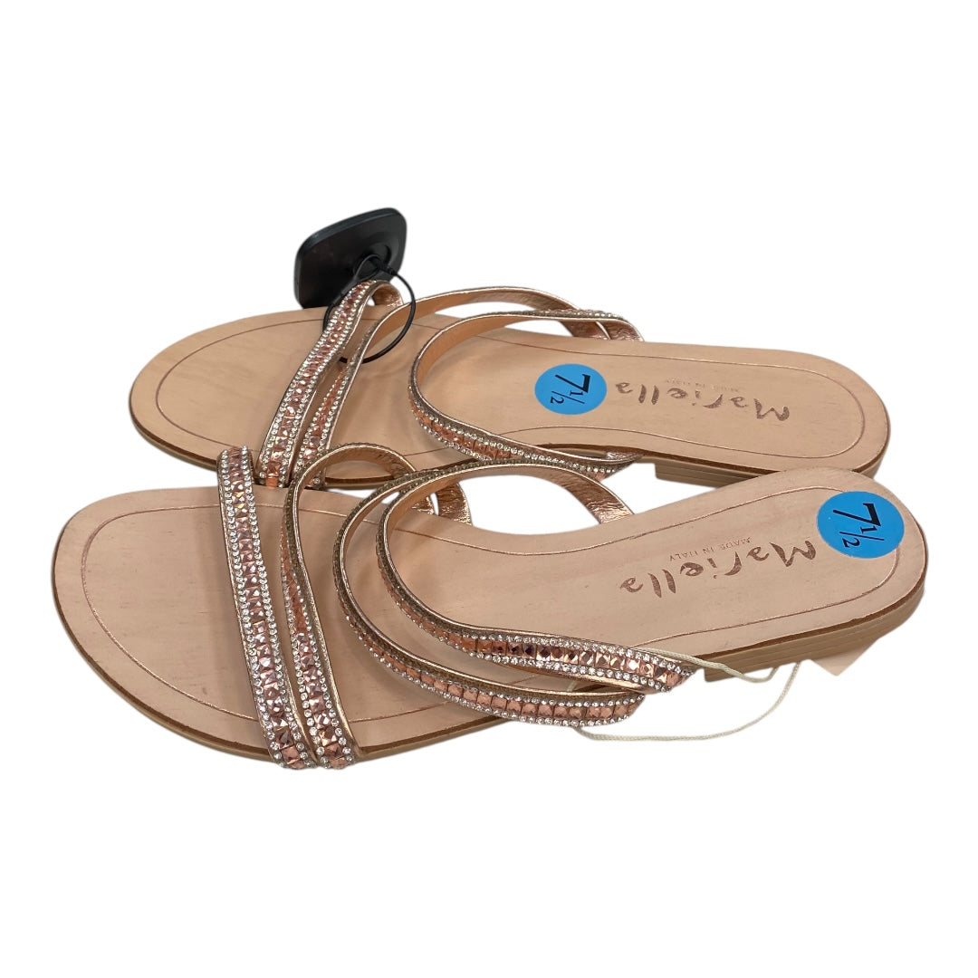 Sandals Flats By Cmc In Pink, Size:7.5