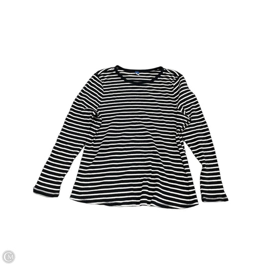 Top Long Sleeve By Old Navy In Black & White, Size: 3x
