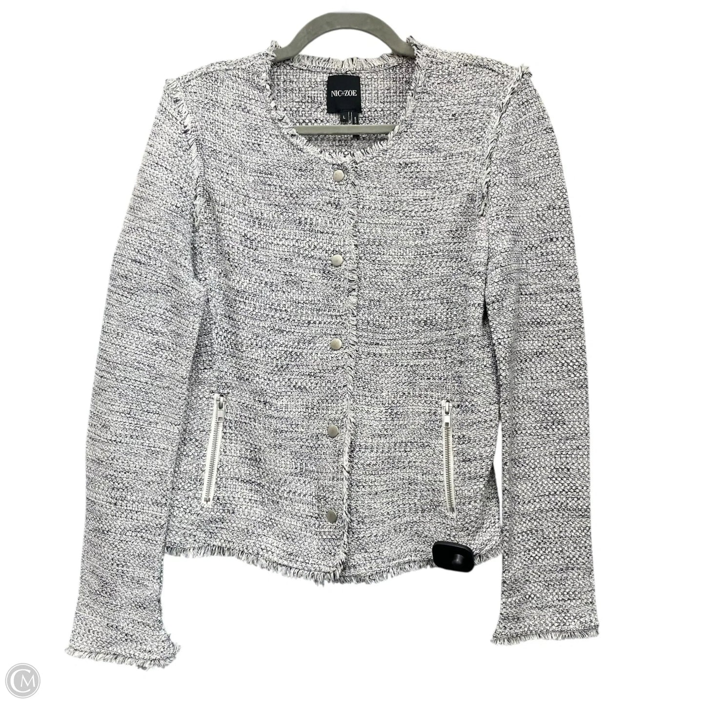 Blazer By Nic + Zoe In Blue & White, Size: L