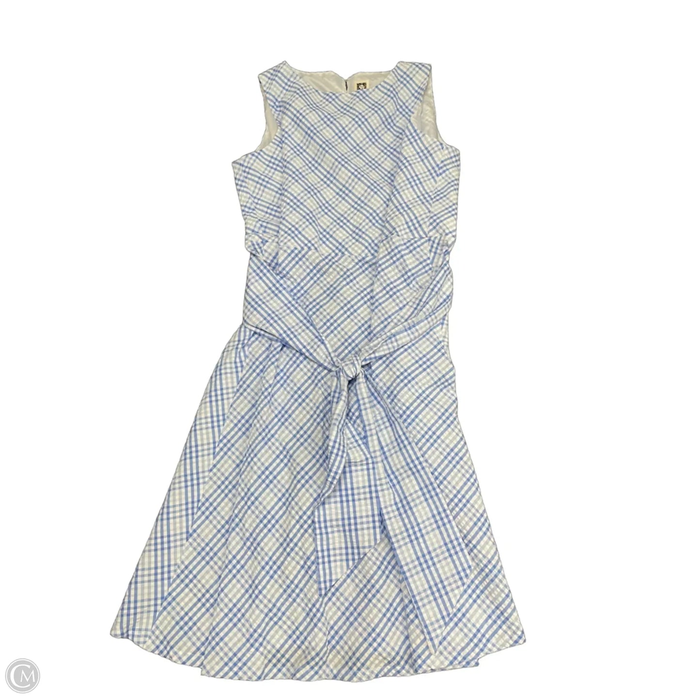Dress Casual Midi By Anne Klein In Blue & White, Size: 16