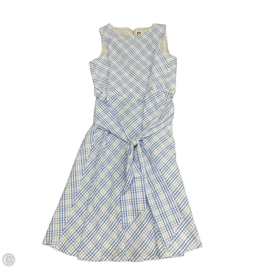 Dress Casual Midi By Anne Klein In Blue & White, Size: 16