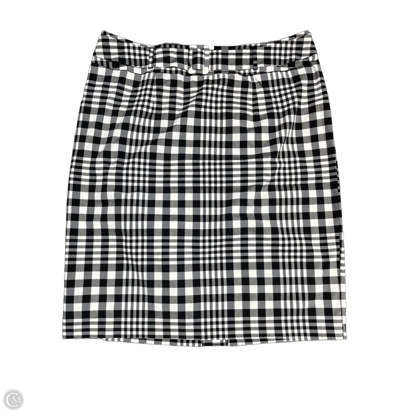 Skirt Midi By Cato In Black & White, Size: 20