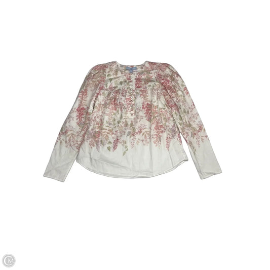 Top Long Sleeve By Antonio Melani In Pink & White, Size: Xs