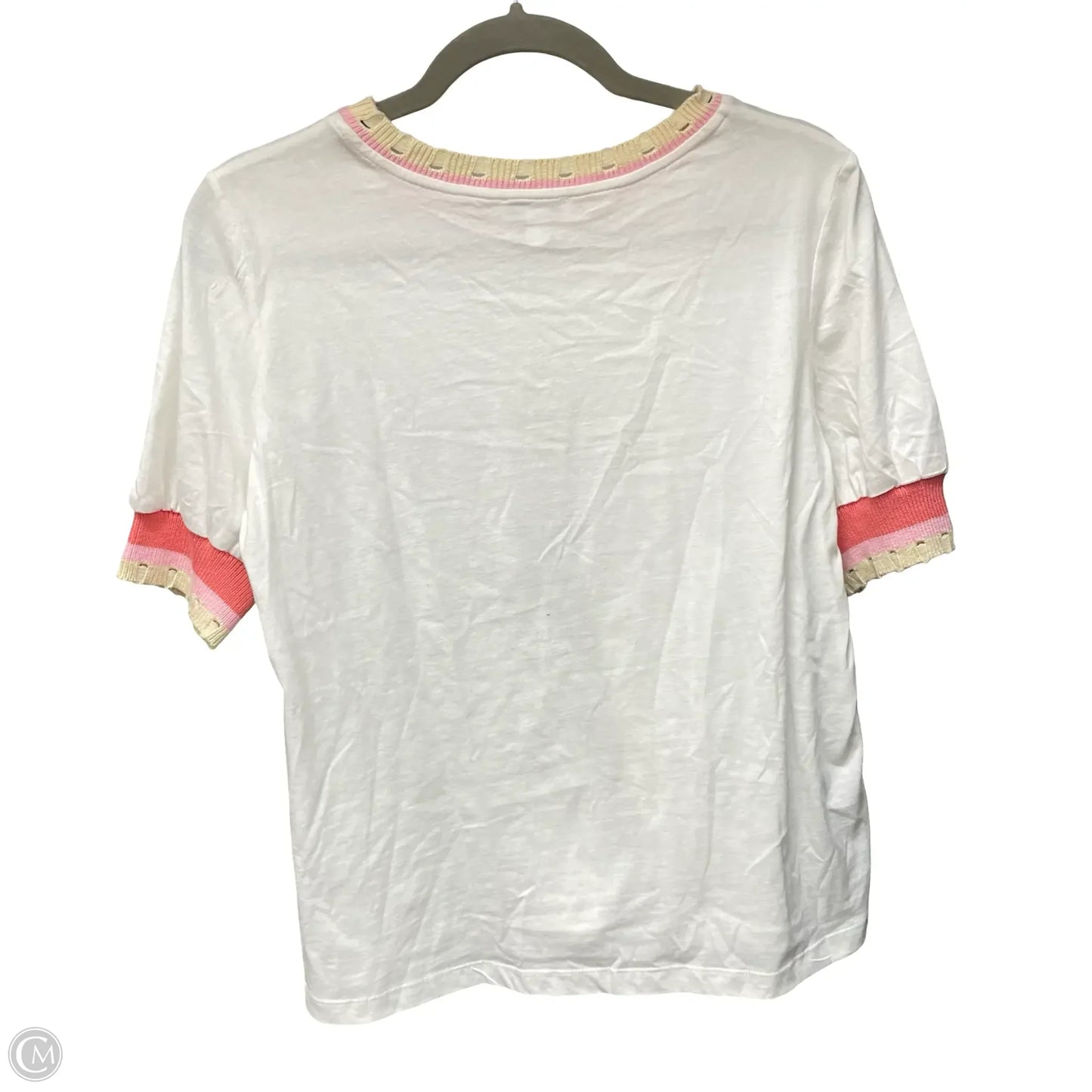 Top Short Sleeve By Current Air In White, Size: S