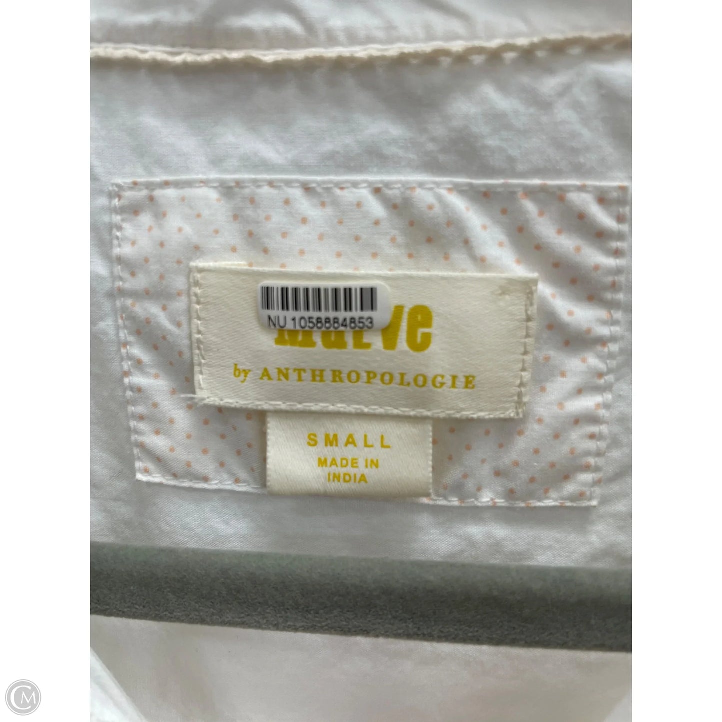 Top Sleeveless By Anthropologie In Cream & White, Size: S