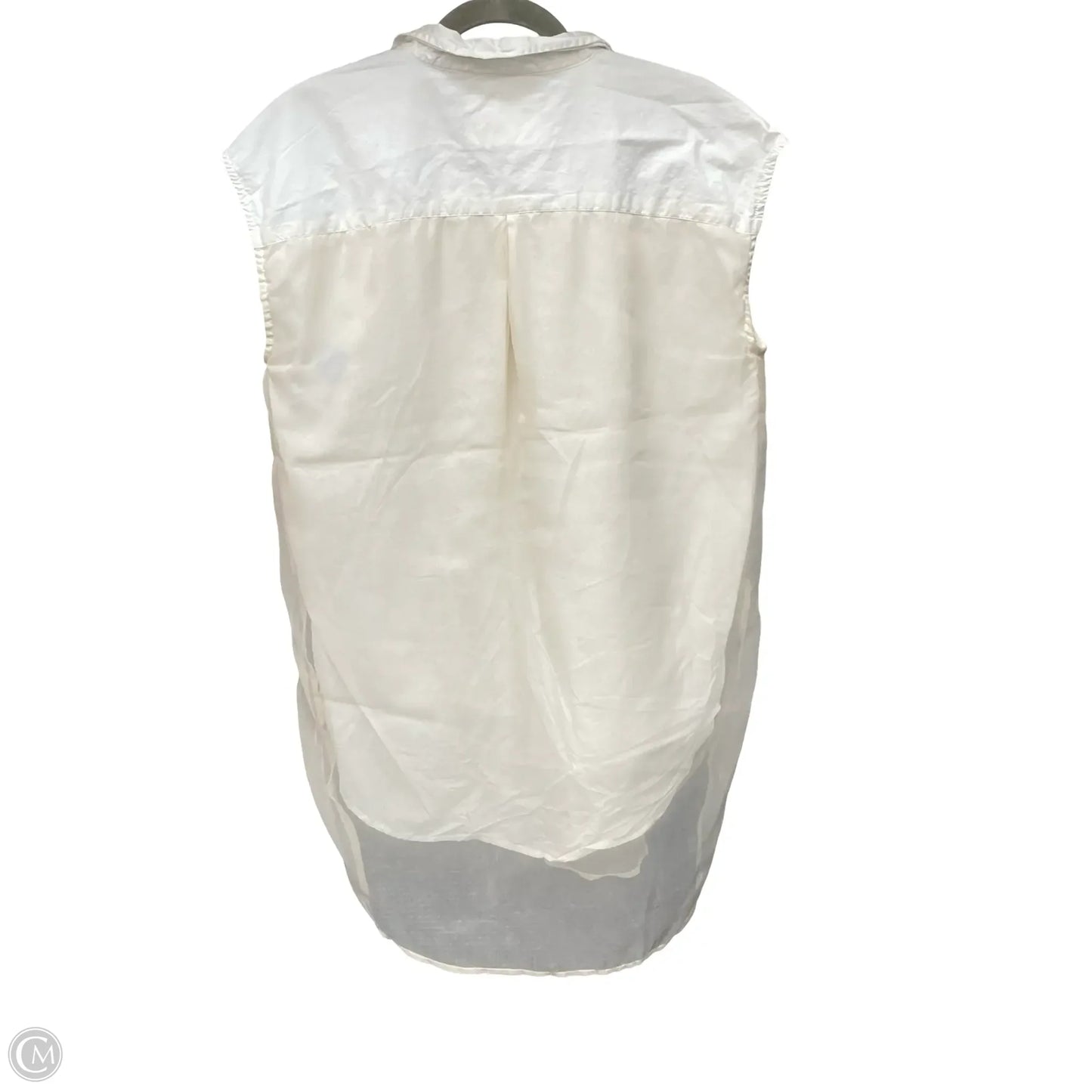 Top Sleeveless By Anthropologie In Cream & White, Size: S
