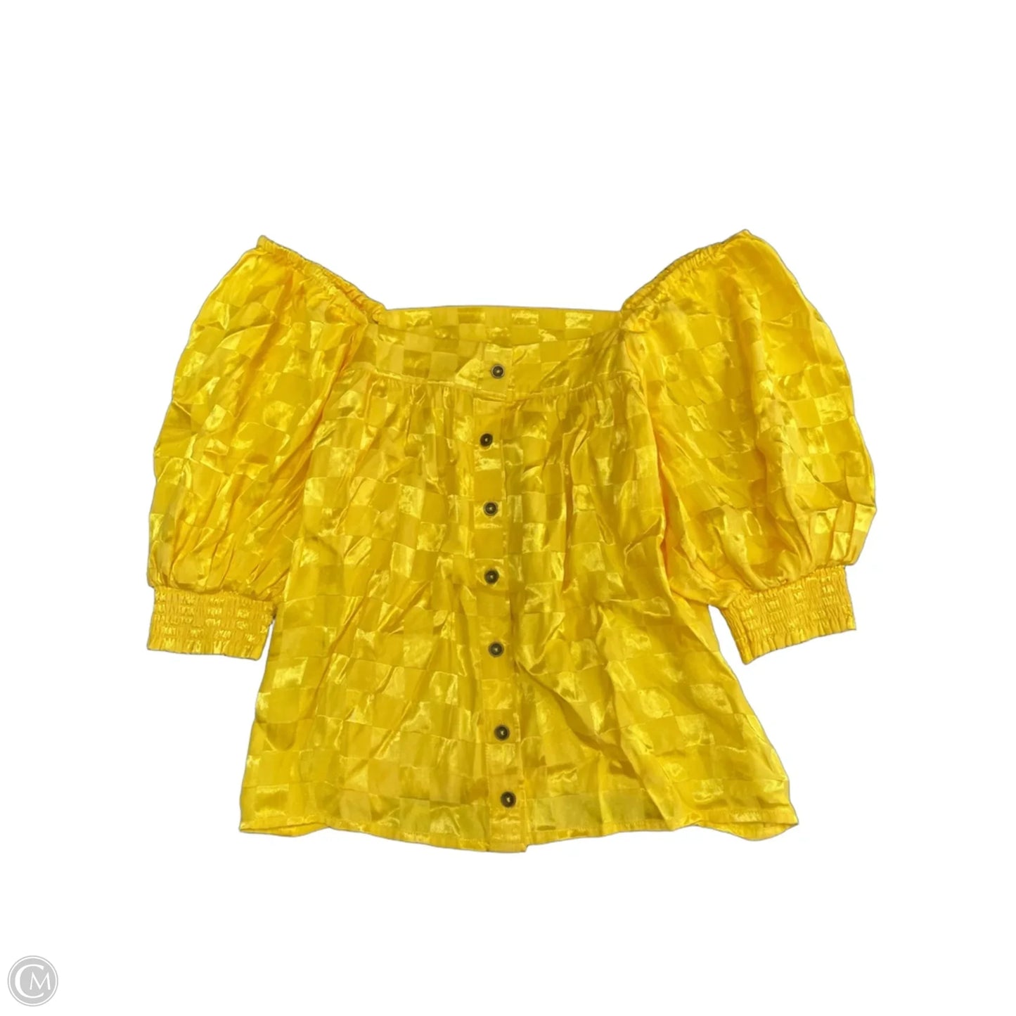 Top 3/4 Sleeve By Jens Pirate Booty In Yellow, Size: M