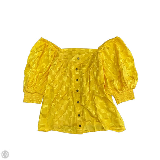 Top 3/4 Sleeve By Jens Pirate Booty In Yellow, Size: M