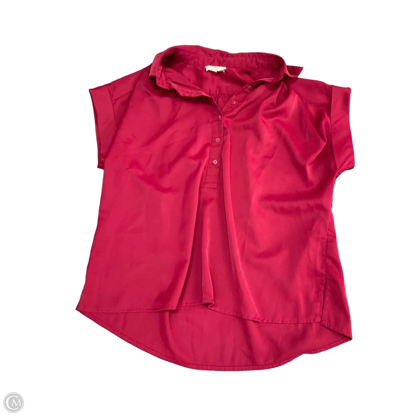 Top Short Sleeve By Entro In Maroon, Size: S