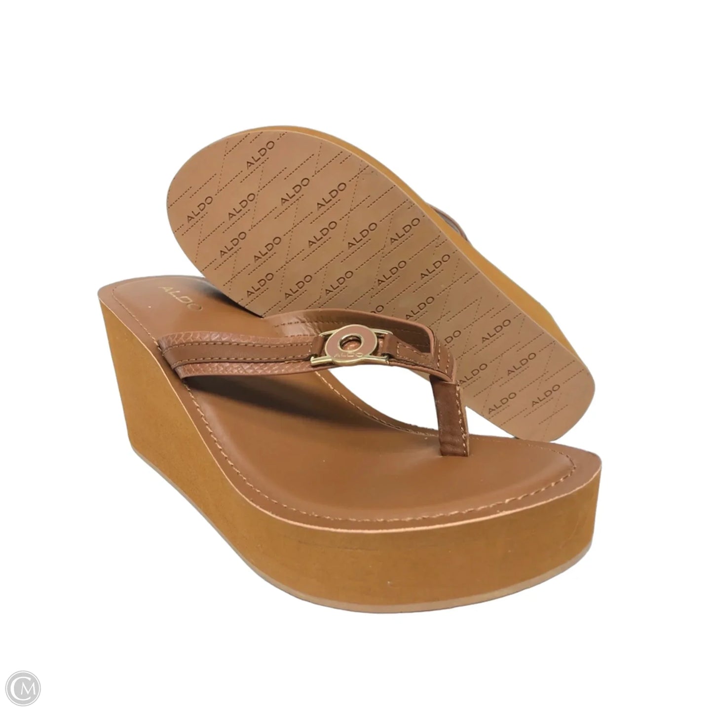 Sandals Heels Platform By Aldo In Brown, Size: 7.5