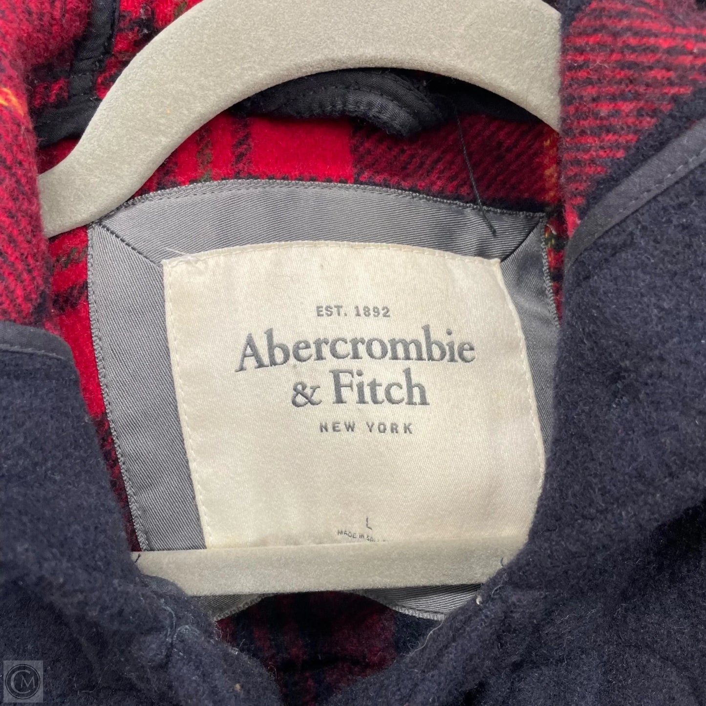 Coat Wool By Abercrombie And Fitch In Navy, Size: L