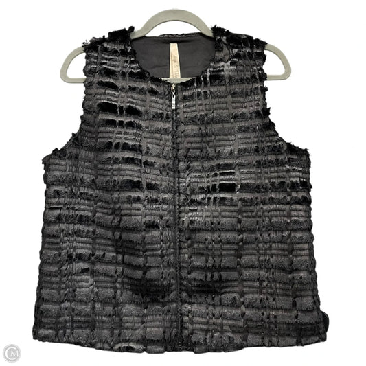 Vest Faux Fur & Sherpa By Hem & Thread In Black, Size: M